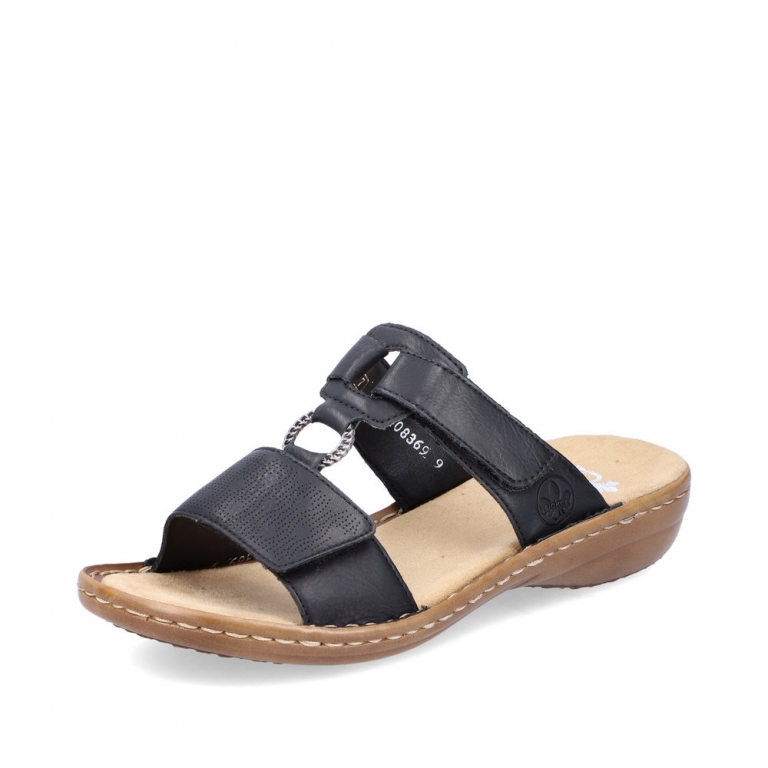 Rieker 60885-00 fekete noi papucs
